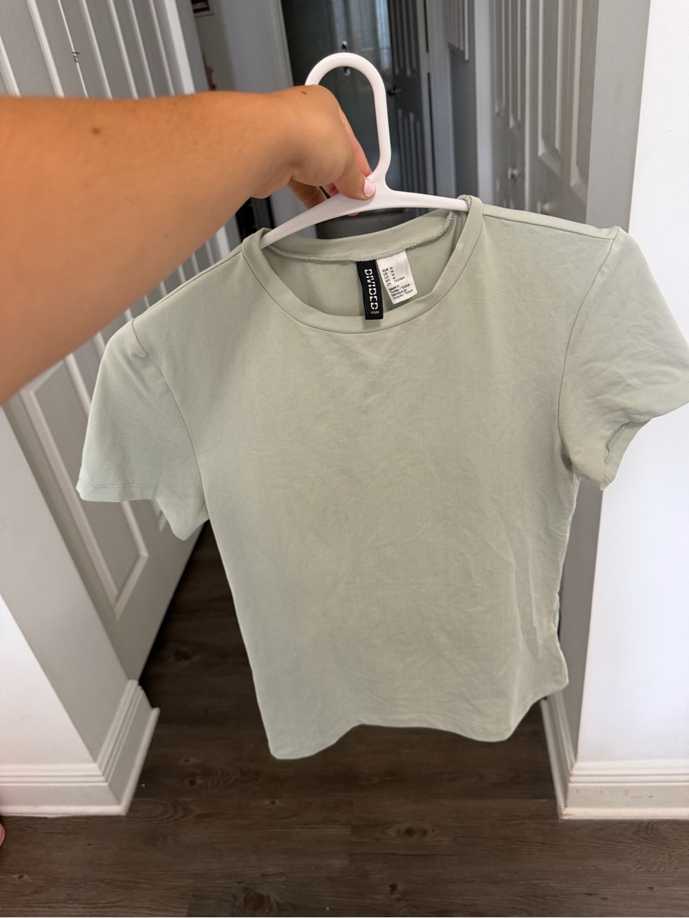H&M Sage Green Crewneck Tee